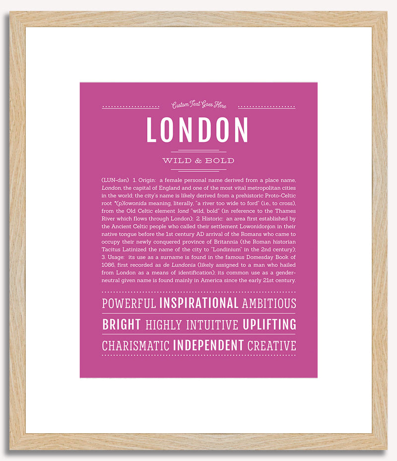 London (female) | Name Art Print