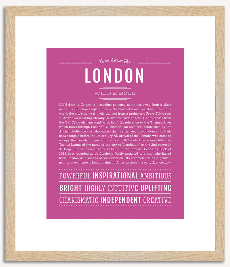 London (male) | Name Art Print