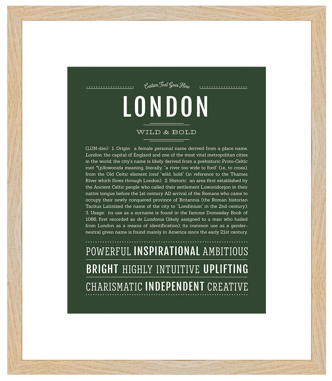 London (male) | Name Art Print