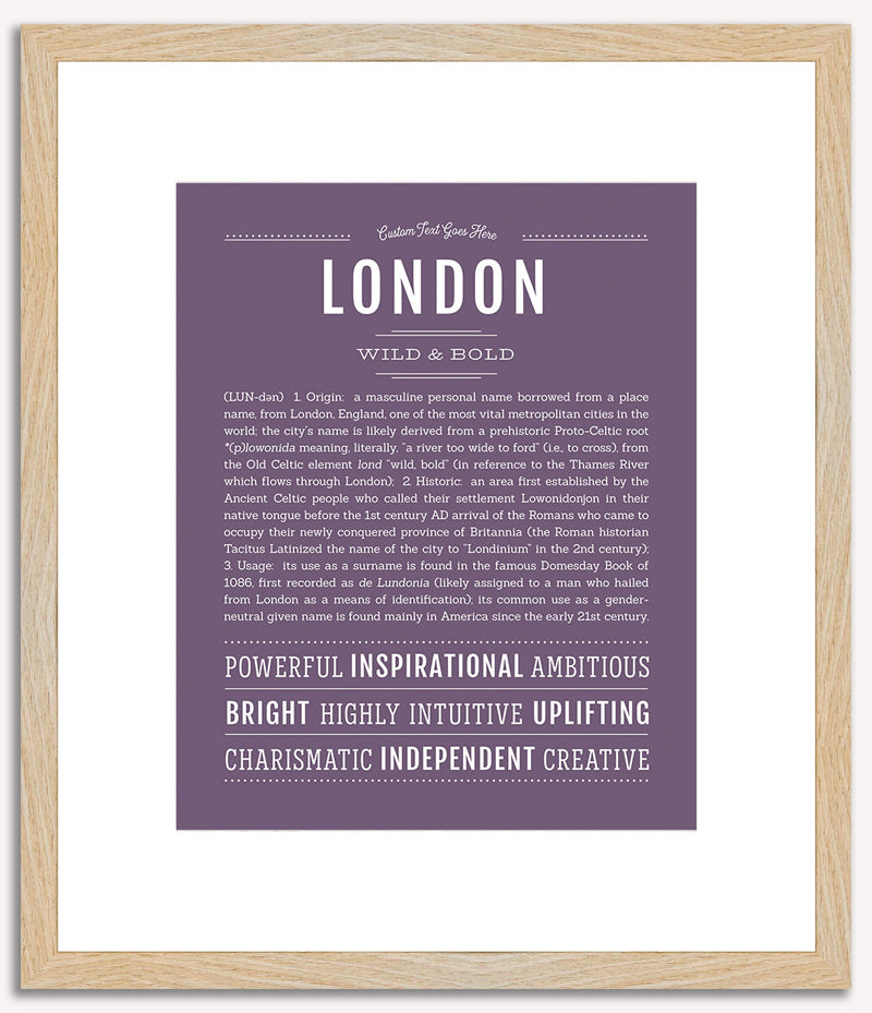 London (male) | Name Art Print