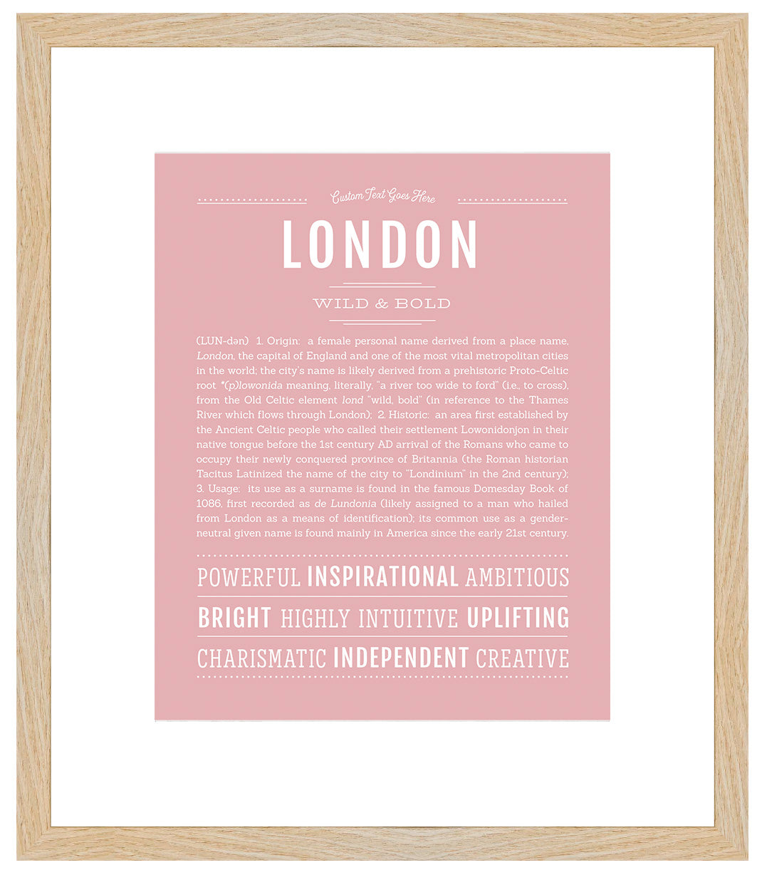 London (male) | Name Art Print