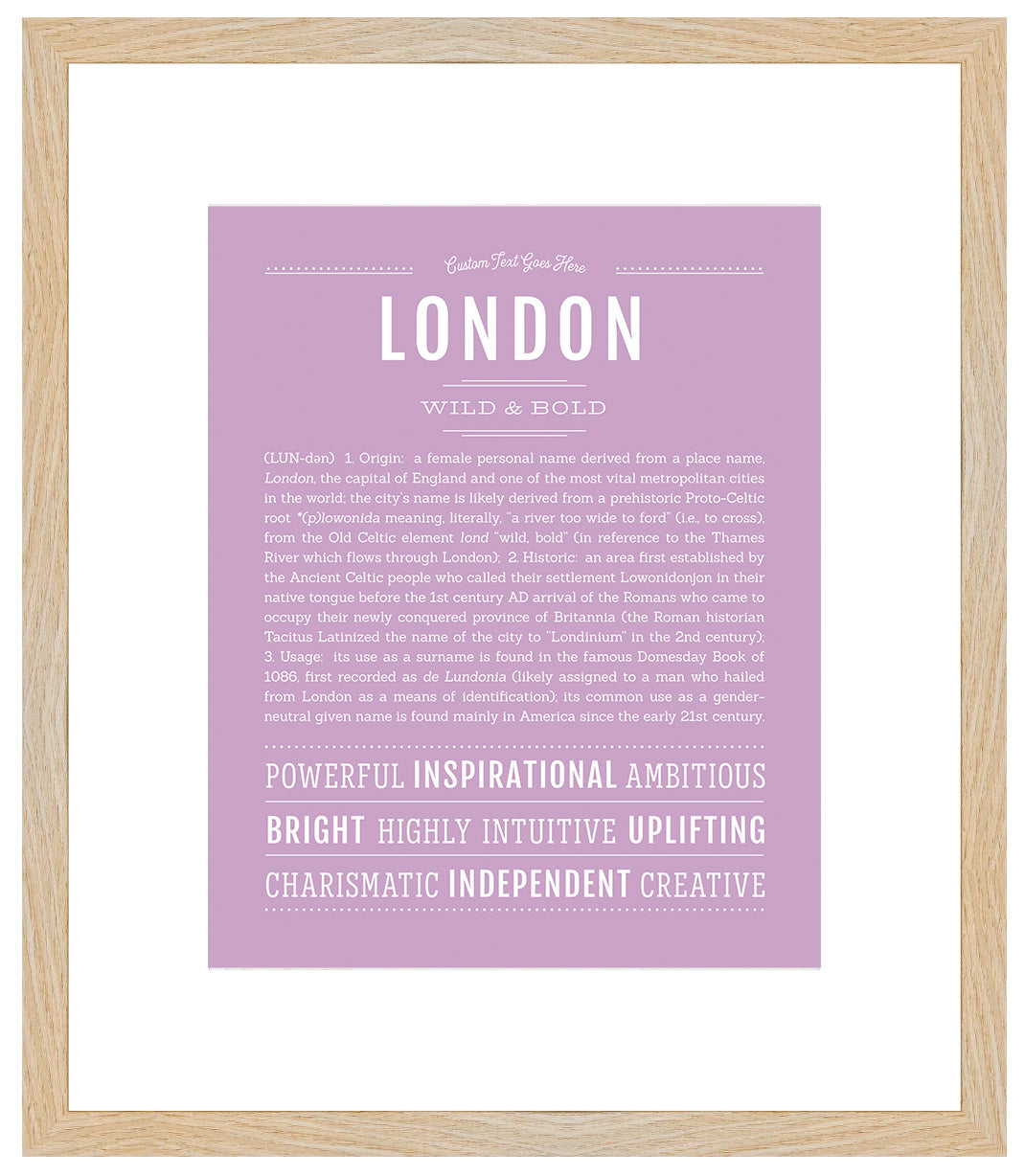 London (male) | Name Art Print