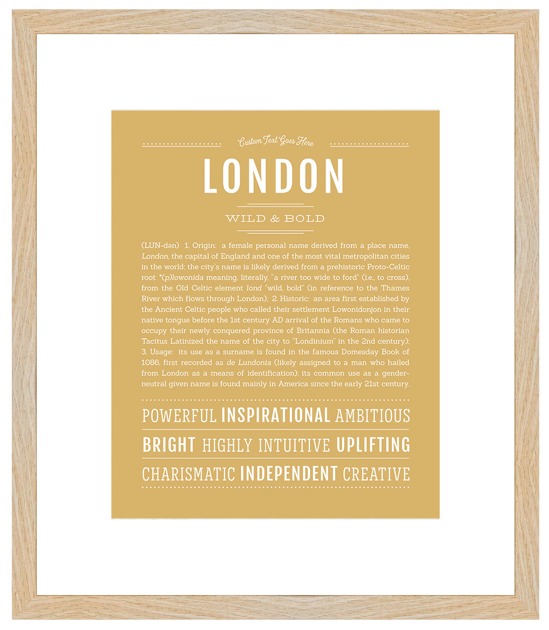 London (male) | Name Art Print