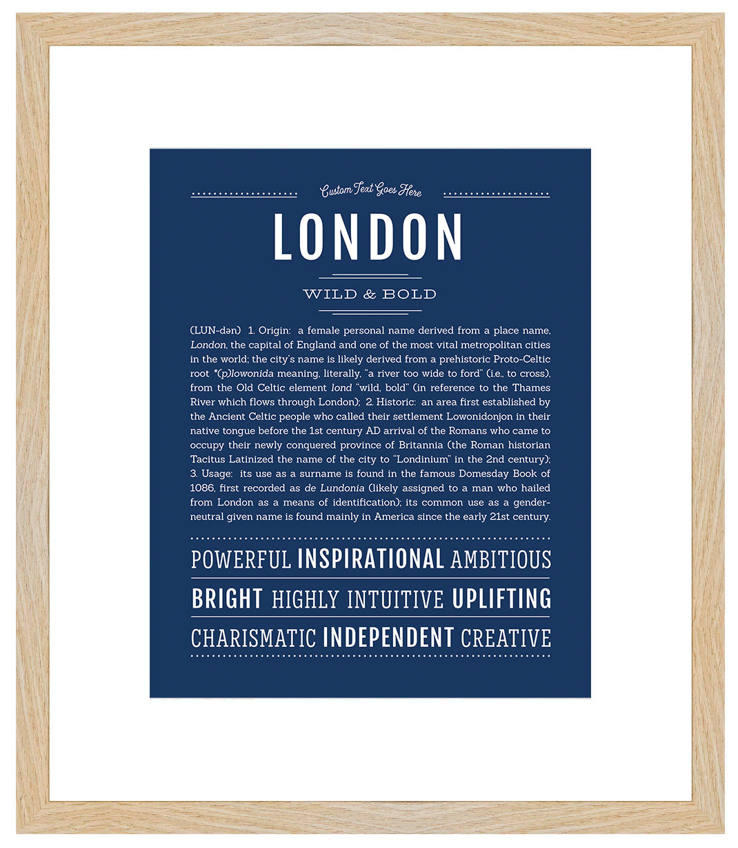 London (male) | Name Art Print