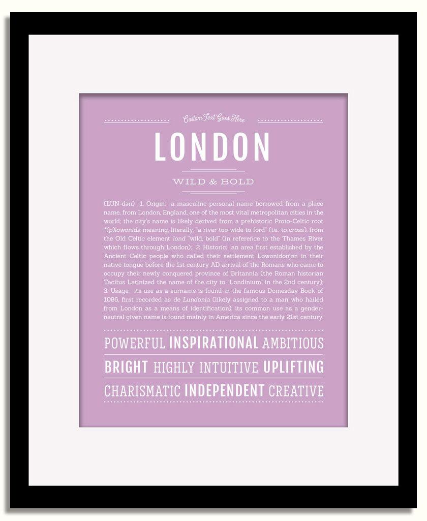 Frame Options | Lilac | Black Frame, Matted