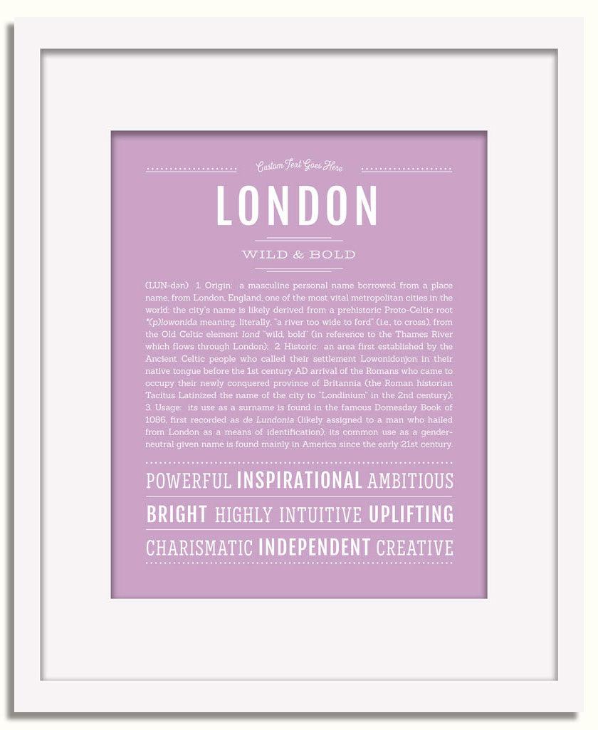 Frame Options | Lilac | White Frame, Matted