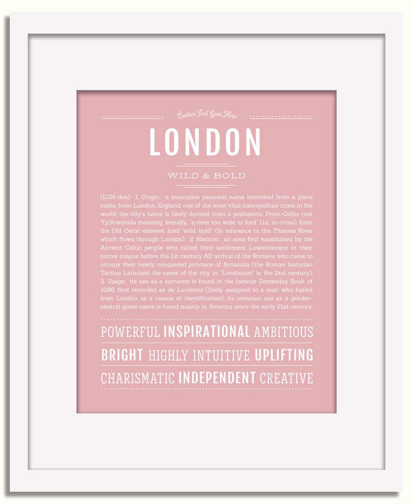 Frame Options | Dusty Rose | White Frame, Matted