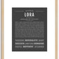 Lora | Name Art Print