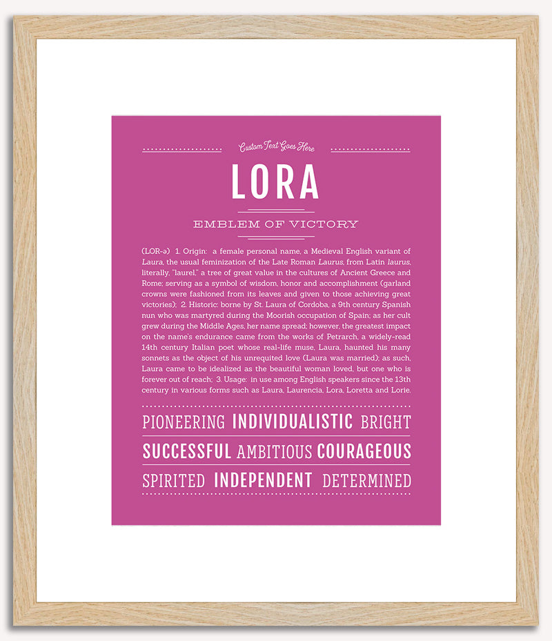 Lora | Name Art Print