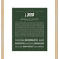 Lora | Name Art Print