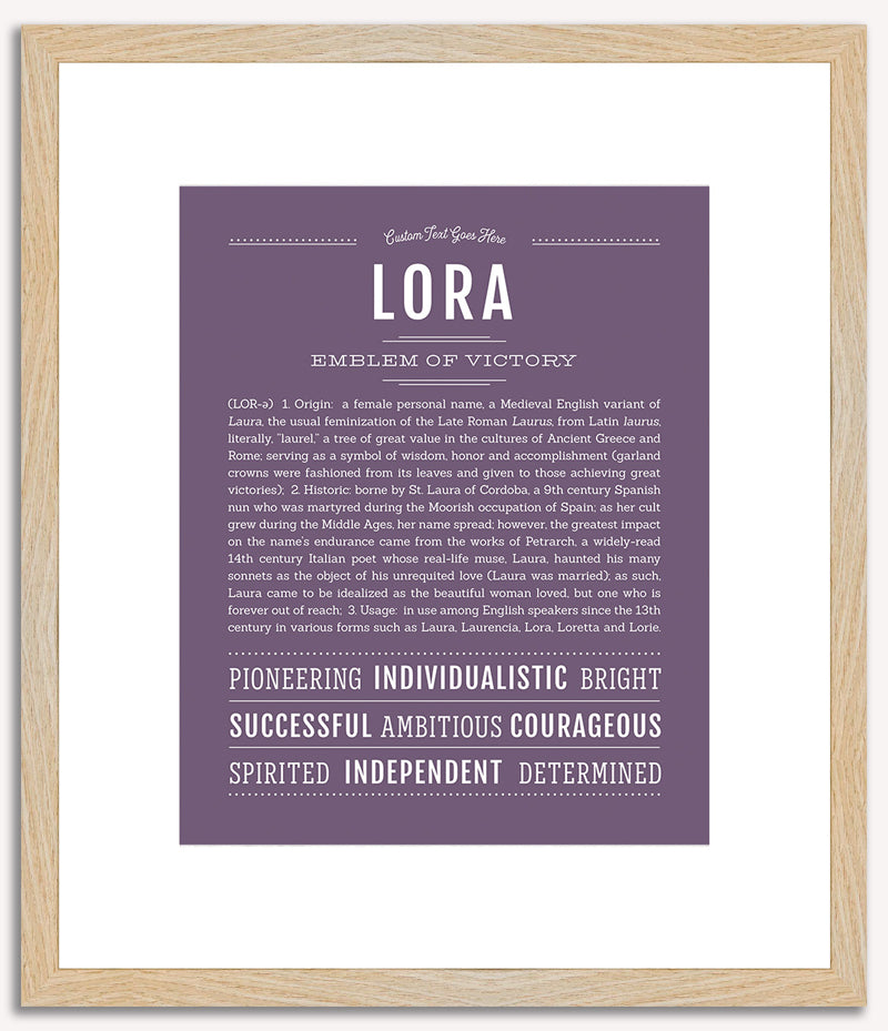 Lora | Name Art Print