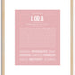 Lora | Name Art Print