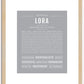 Lora | Name Art Print