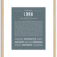 Lora | Name Art Print