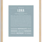 Lora | Name Art Print