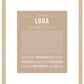 Lora | Name Art Print