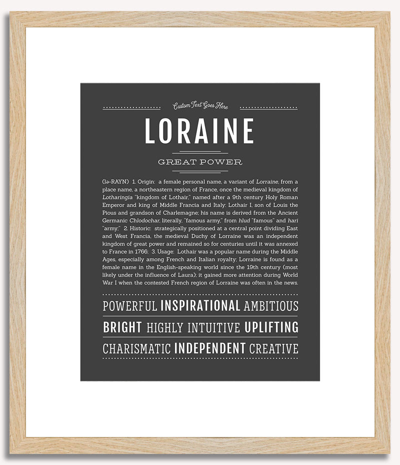 Loraine | Name Art Print