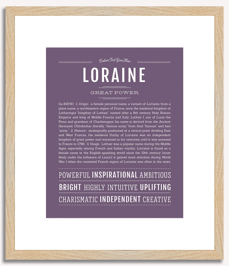 Loraine | Name Art Print