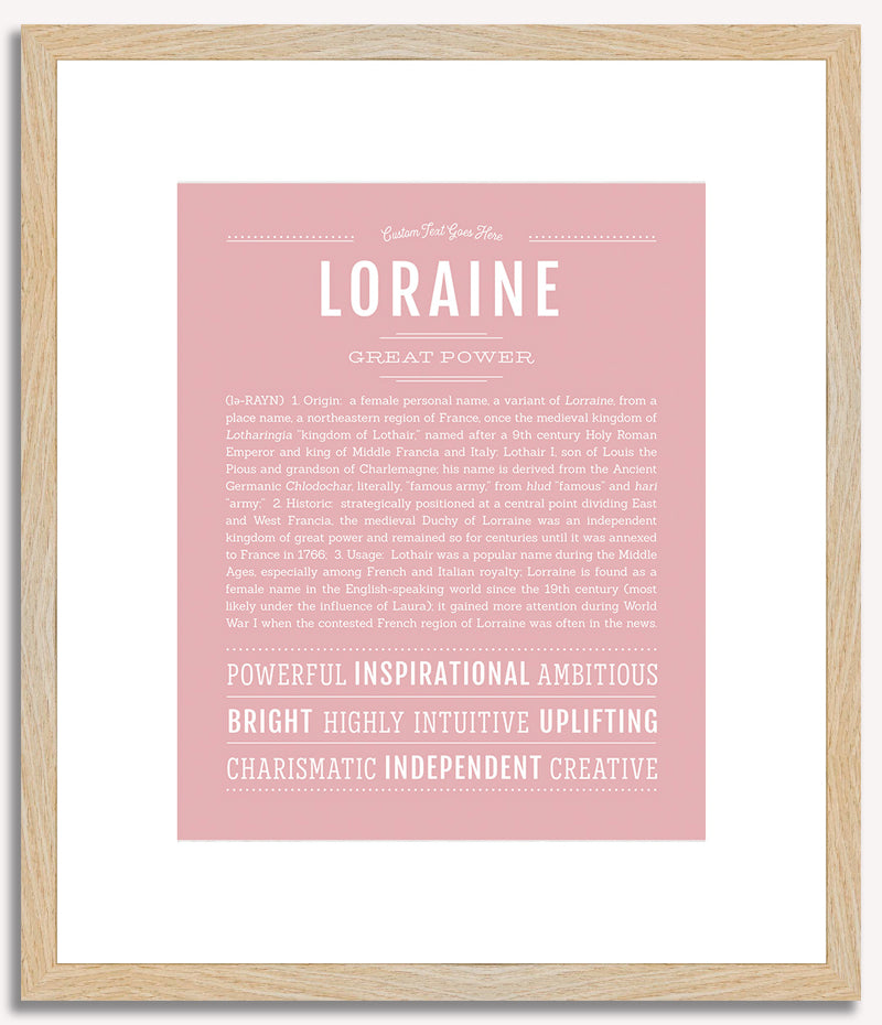 Loraine | Name Art Print