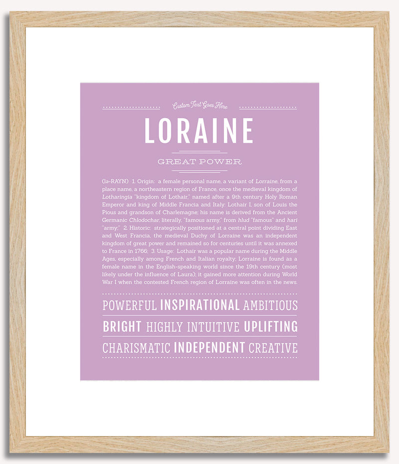 Loraine | Name Art Print