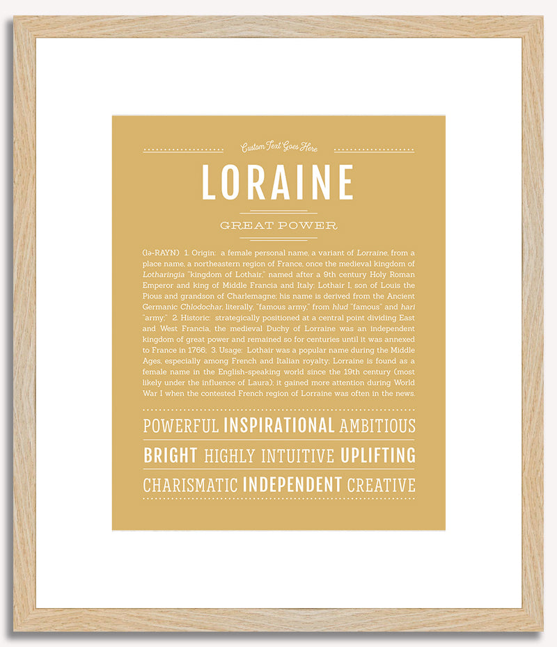 Loraine | Name Art Print