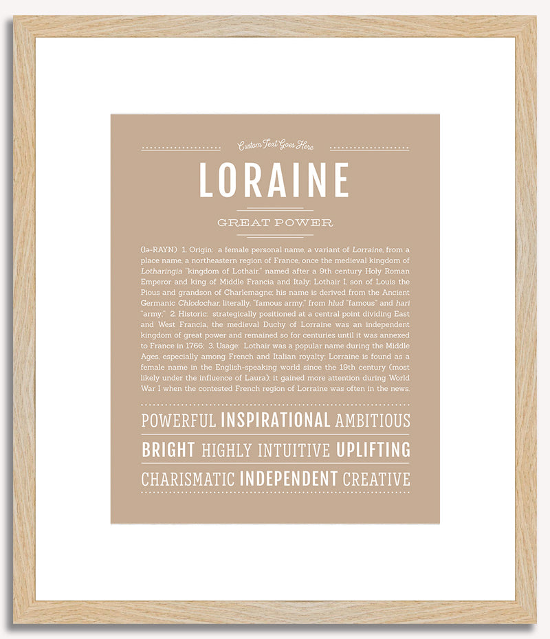 Loraine | Name Art Print