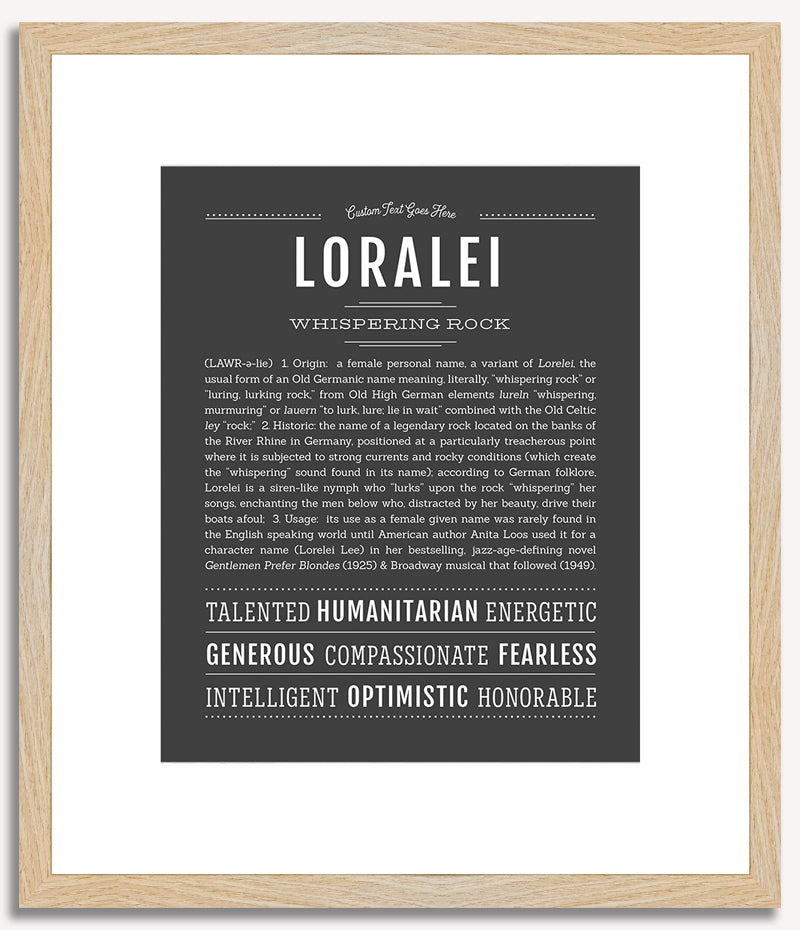 Loralei | Name Art Print