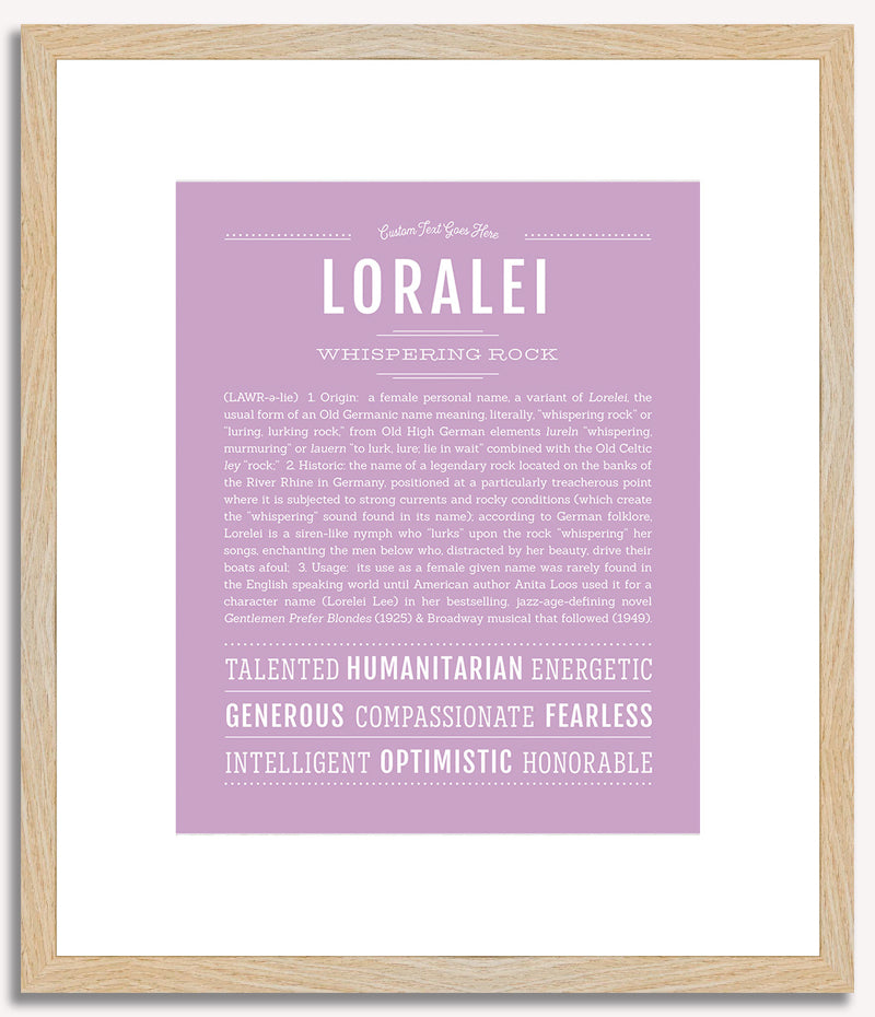 Loralei | Name Art Print