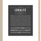 Loralye | Name Art Print