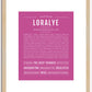 Loralye | Name Art Print