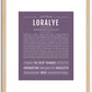 Loralye | Name Art Print