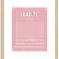 Loralye | Name Art Print