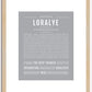 Loralye | Name Art Print