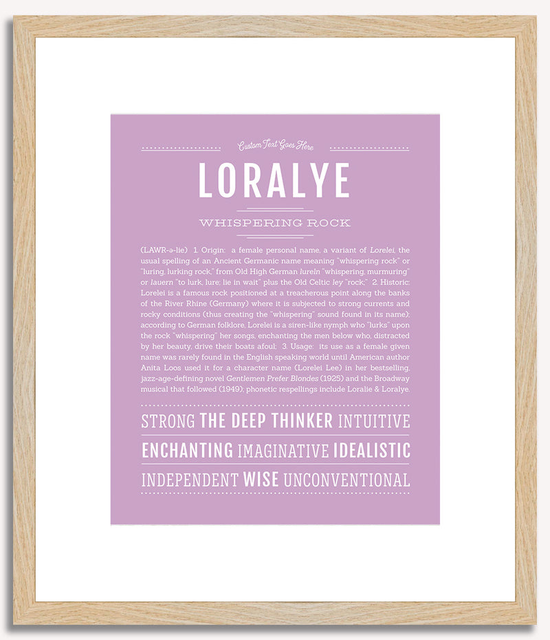 Loralye | Name Art Print