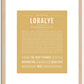 Loralye | Name Art Print