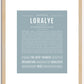 Loralye | Name Art Print