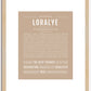 Loralye | Name Art Print