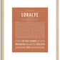 Loralye | Name Art Print