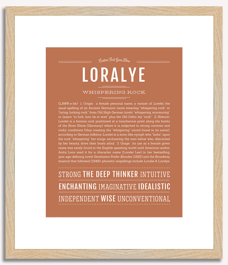 Loralye | Name Art Print