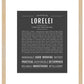 Lorelei | Name Art Print