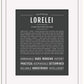 Lorelei | Name Art Print