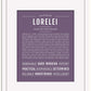 Lorelei | Name Art Print