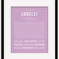 Lorelei | Name Art Print