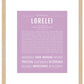 Lorelei | Name Art Print
