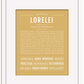 Lorelei | Name Art Print