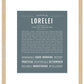 Lorelei | Name Art Print