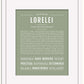 Lorelei | Name Art Print