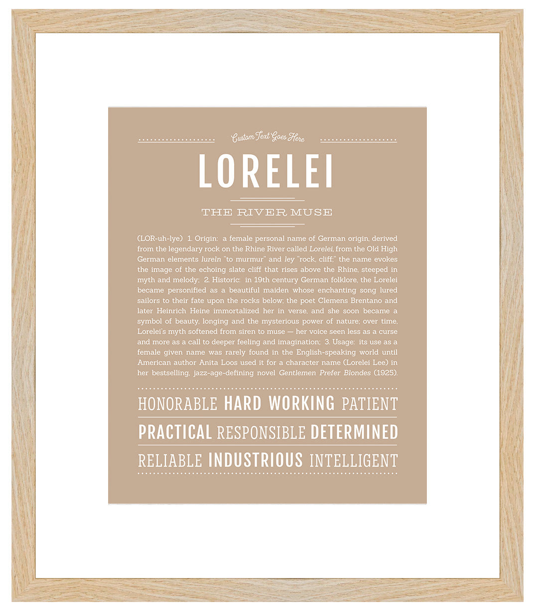 Lorelei | Name Art Print