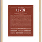 Loren | Name Art Print