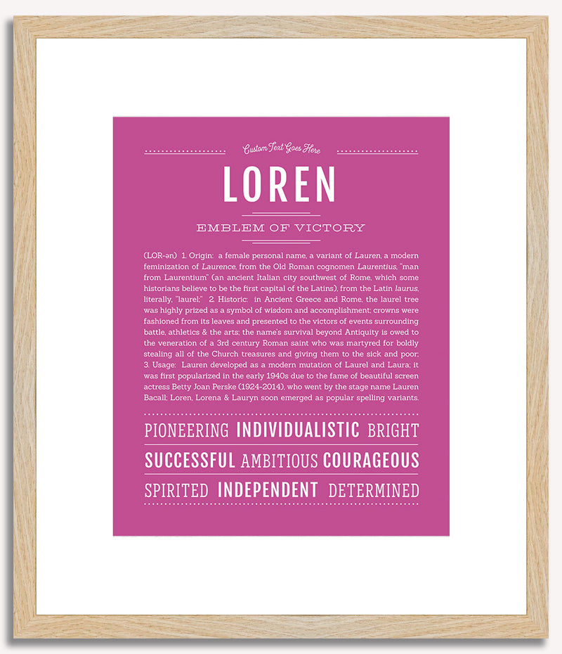 Loren | Name Art Print